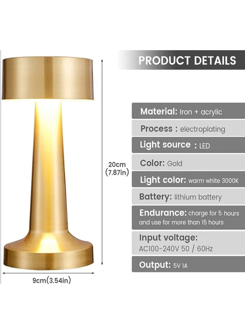Gold multi-light lamp made of stainless steel, touch operated - Image 5